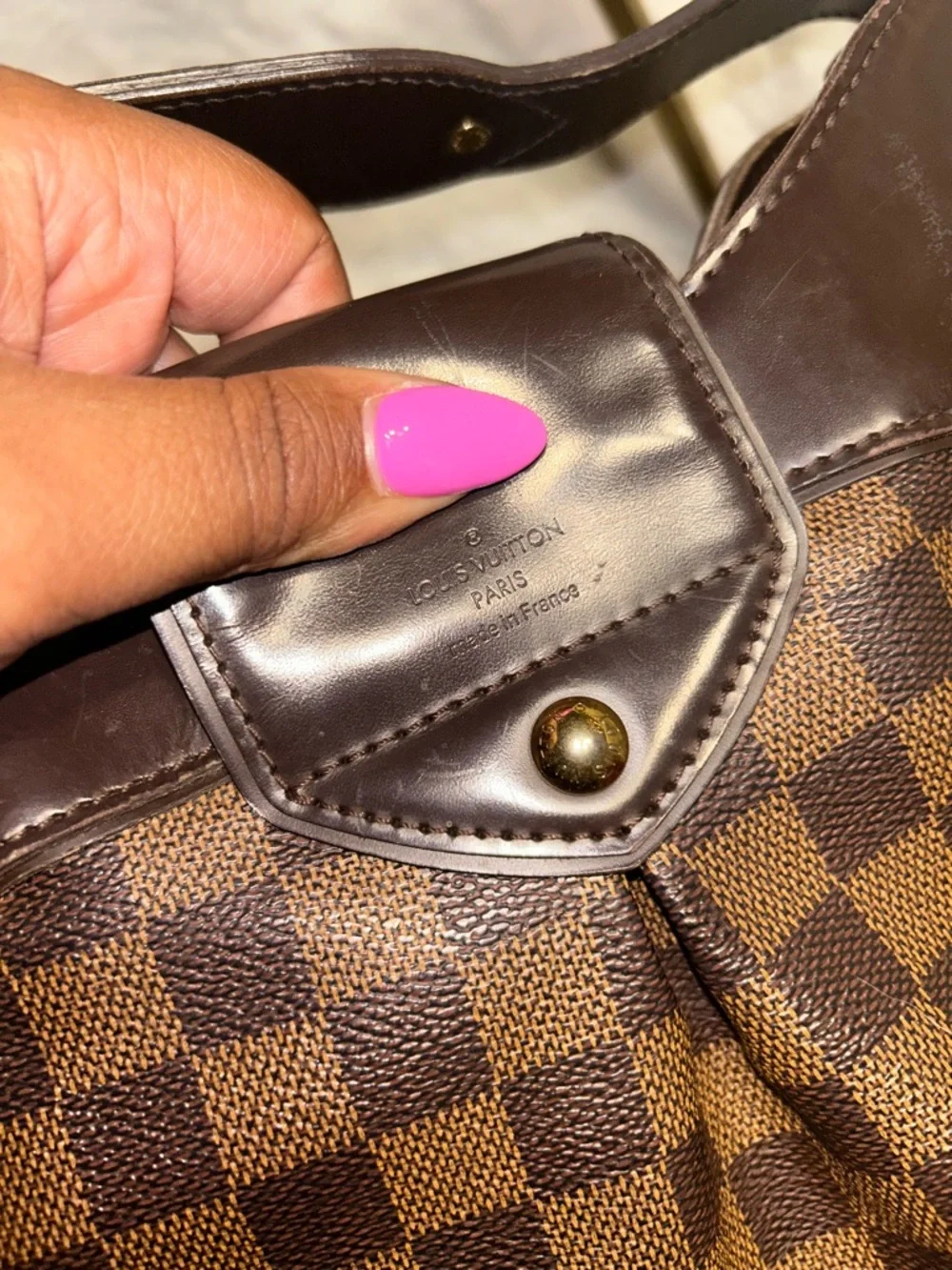 Louis Vuitton Damier‎ Ebene Sistina MM Shoulder Hobo